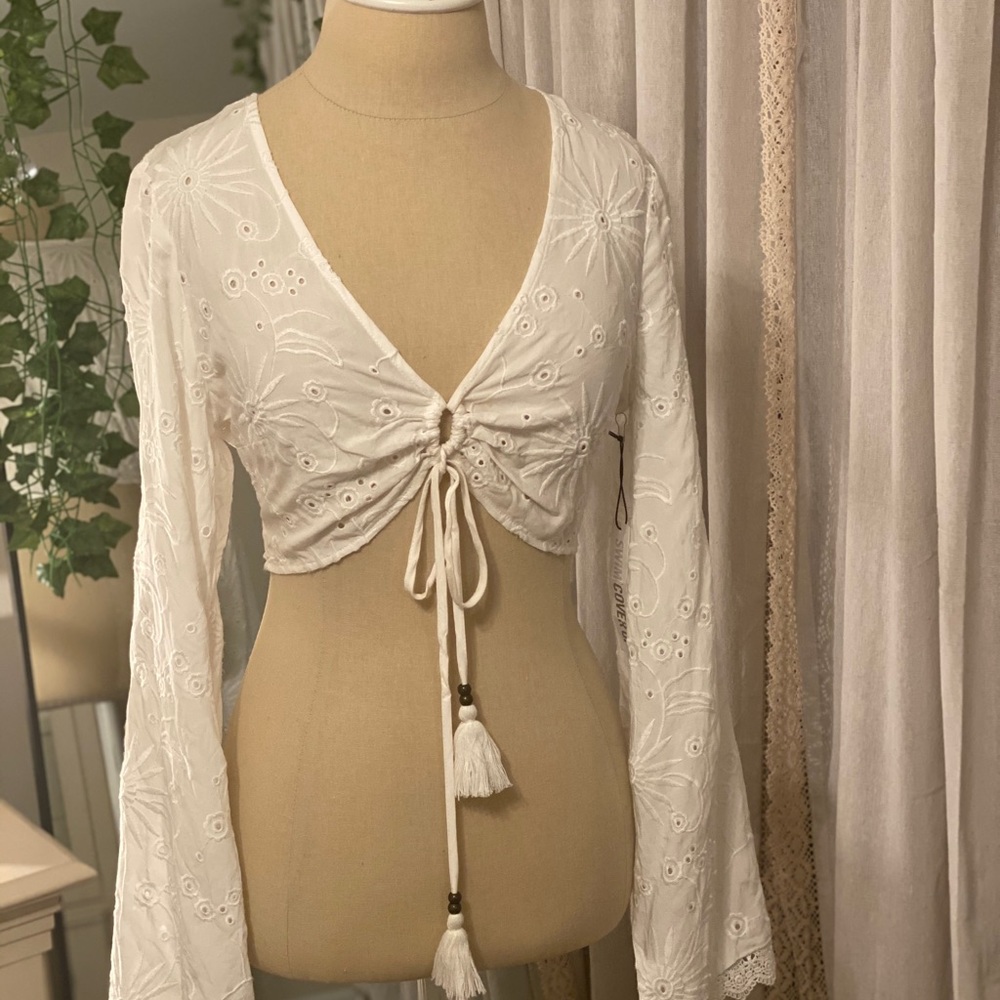 White Crop top, Never Worn, Forever 21